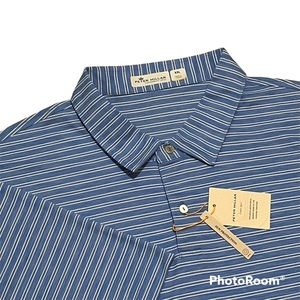 NWT Peter Millar Featherweight Melange Stripe Polo MS22EK92S